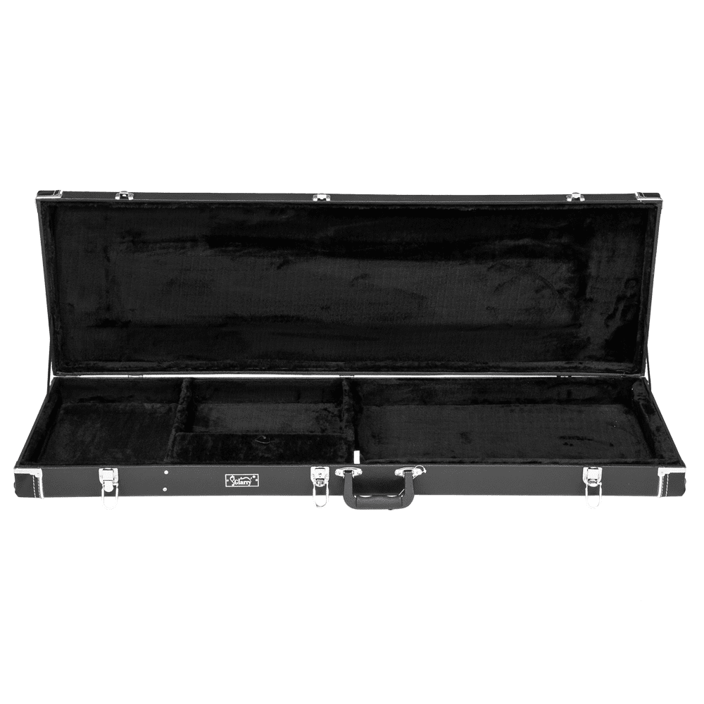 Tcbosik Lockable Hard-Shell Case for Electric Bass Guitars, Black