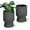black, variant on 14.2" Planters Set of 2 - Tall Planters with Water Level Monitors, Hidden Water Storage Tank for Self-Watering, with Easy Water and Fertilizer Inlet, Indoor & Outdoor Use,Marble White