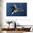 thumbnail image 3 of Elephant Stock F-22 Raptor Fighter Plane Wall Art - Horizontal Canvas Wall Art - Living Room Wall Decor - Military Canvas - Blue And Gray Decor - 39" x 26", 3 of 8