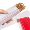 thumbnail image 5 of 3pcs Large Transparent Plastic Knitting Needle Pin Storage Case Tube Containers Sweater Knitting Needles Storage Box, 5 of 7