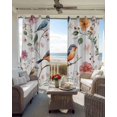 thumbnail image 6 of Orange Blue Birds Blackout Curtains for Bedroom Living Room Darkening Curtains 90 Inch Country Tree Branch Flowers Black Out Window Curtain Privacy Insulated Window Treatment Grommet Drapes 52"x90"x2, 6 of 9