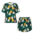 thumbnail image 2 of Yiaed Tropical Fruit Print Short Sleeve Pajama Sets for Women Casual Crew Neck 2 Piece Lounge Sets Women's Short-Sleeved Pajama-X-Large, 2 of 5