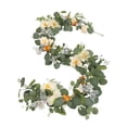 thumbnail image 2 of KTFgvq Artificial Rose Vine Artificial Eucalyptus Garland Realistic Floral String Hanging Decoration for Home Party Wedding Events, 2 of 9