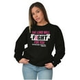 thumbnail image 4 of Breast Cancer Lord Will Fight For You Women Crewneck Sweatshirt Brisco Brands X, 4 of 6