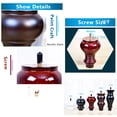 thumbnail image 3 of Round Wooden Gourd Furniture Legs For M8 Screw Type,Set Of 4 Mid-Century Bun Replacements Feet For Sofa Couch Chair Armchair Night Stand Dresser Cabinet-Mahogany-10cm 4inch, 3 of 7