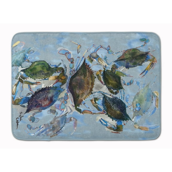 Carolines Treasures 8016-RUG Crab Machine Washable Memory Foam Mat 19Hx27W multicolor