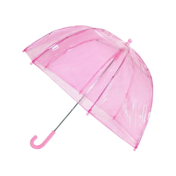Size one sizeone size Kids' Vinyl Pinch-Proof Clear Bubble Umbrella