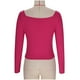 thumbnail image 5 of Ropa urbana para mujer,Blusa informal de cuello cuadrado para mujer, camisa holgada de manga larga, mezcla de poliéster y elastano, para uso diario en otoño e invierno, sopatenor, 5 of 8