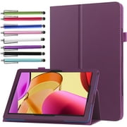 elitegadget Case for Samsung Galaxy Tab A9 Plus 11 Inch 2023, Slim Lightweight Folio Stand Cover PU Leather Case + 1 Stylus for Samsung Tablet A9+ 11" Inch (SM-X210/X216/X218) (Purple)