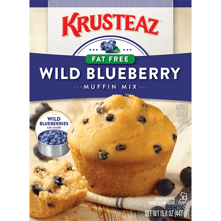 (12 Pack) Krusteaz Fat-Free Wild Blueberry Supreme Muffin Mix, 15.8-Ounce