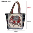 thumbnail image 2 of Sac Fourre-Tout Vintage pour Femmes, Sacs à Main Décontractés, Sacs de Magasinage à Franges, Éléphant Rouge, 2 of 8