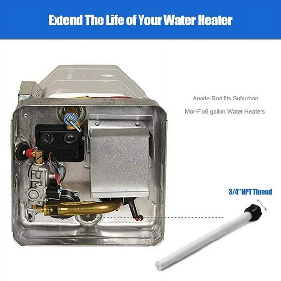 32cm RV Magnesium Anode Rod For Suburban and Mor-Flo 6 Gallon Water Heater Tank