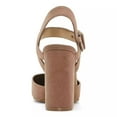 thumbnail image 4 of YDN Women Pointed Toe Strappy Buckled Pumps Ankle Strap High Chunky Heels Dressy Dance Party Sandals Size 7 Brown, 4 of 4