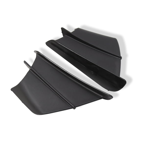 yeacher Universal Motorcycle Fiber Air Winglets - Matte/Glossy/Forged Black ABS Aerodynamic Accessories (175x92mm)