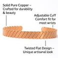 thumbnail image 4 of 1 Pc Pure Copper Bracelet Twisted Flat Solid Cuff Bangle Arthritis Pain Relief, 4 of 7