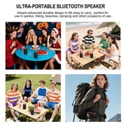 Jierben Waterproof Speaker, 12W Portable Bluetooth Speaker, LED Lights, Portable Outdoor Wireless Speaker for Shower, Beach, Travel, Gift Ideas, Gray