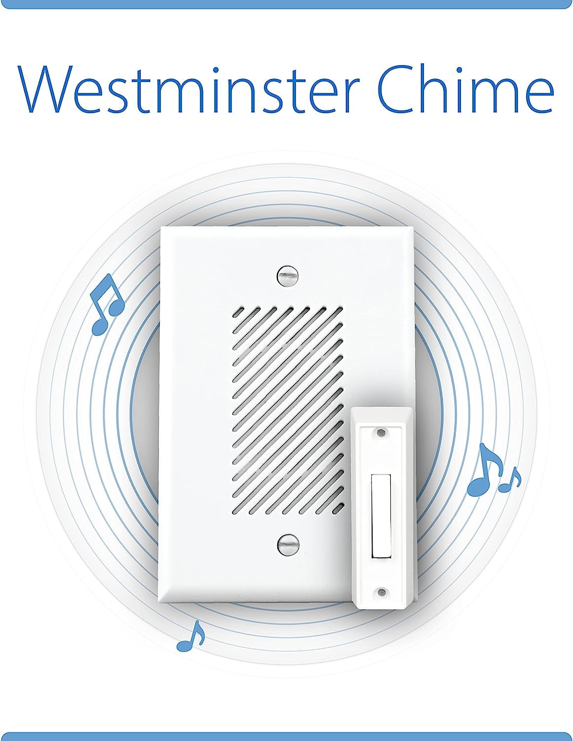 Nicor 19316 - 4" Nicor Matte White Electronic Door Chime (EDC1120WH1)
