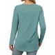 thumbnail image 4 of Camisa de Larga con Cuello Redondo para Mujer, Básica, Holgada, Informal Lago Azul L, 4 of 5