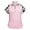 Light Pink/White, variant on Monterey Club Women's Fairway Print Contrast Golf Polo Shirt #2502