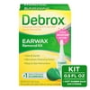 Debrox Ear Wax Removal Kit, Ear Cleaning Rubber Bulb Syringe and 0.5 Fl Oz Ear Wax Removal Drops