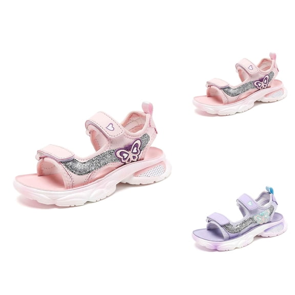 Girls' Sandals and Shoes for Summer Outdoor and Casual Wear Fixed Design for Daily Comfort Footwear for Ages 4-12
