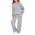 thumbnail image 2 of MuXiKeJi Clothes Girl Sets Size 10 Graphic Print Casual Pullover Tops and Jogger Pants Fall Clothes for Girls, 2 of 5