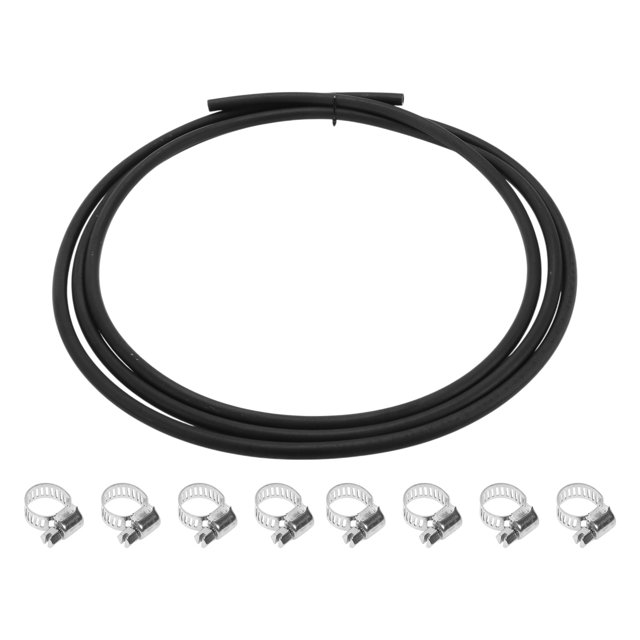 Kit de línea de combustible 3/16" de Unique Bargains, manguera de vacío de 12 pies, manguera de combustible automotriz con 8 abrazaderas, 1 juego