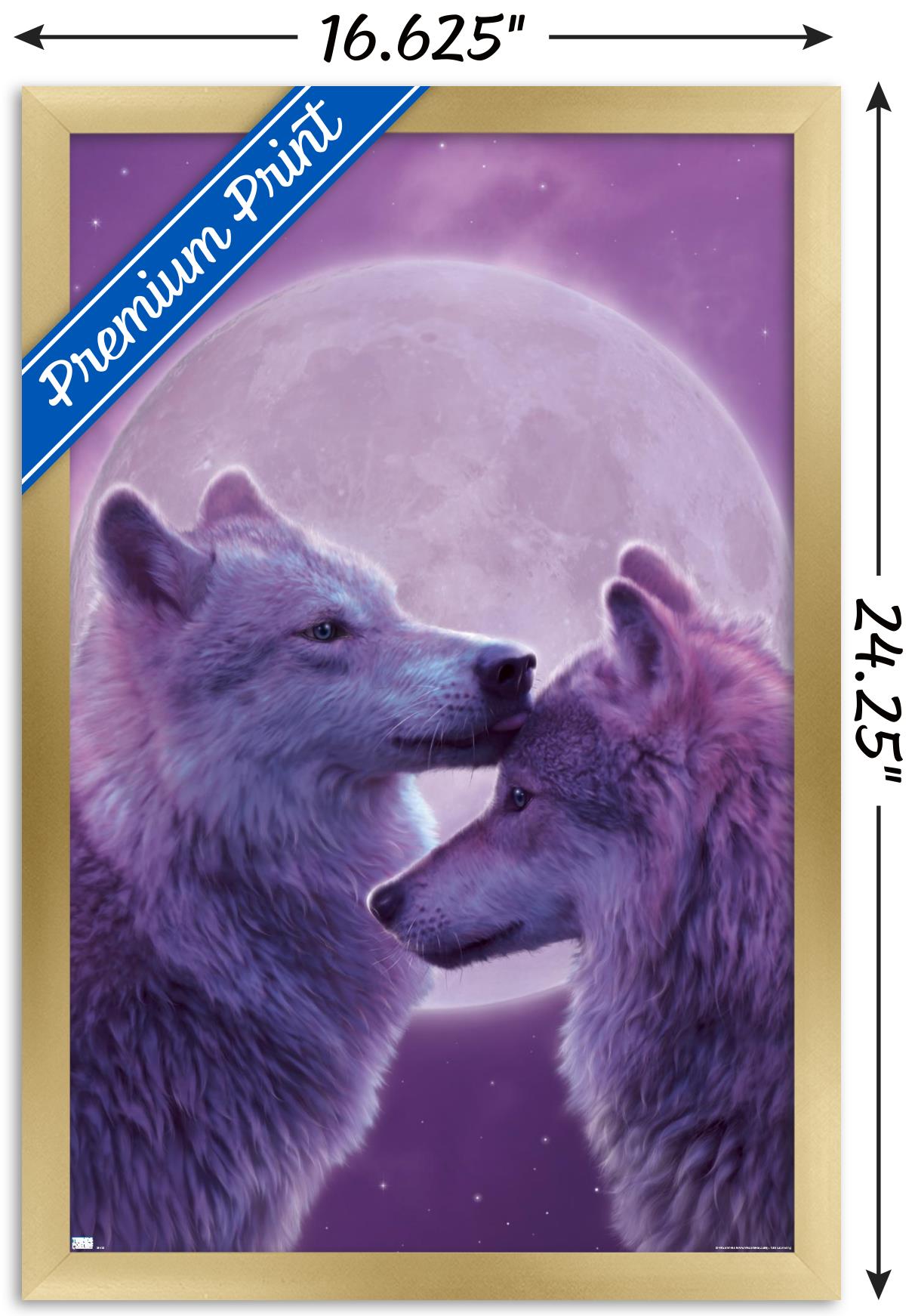 Vincent Hie - LoVing Wolves Wall Poster, 14.725" x 22.375", Framed