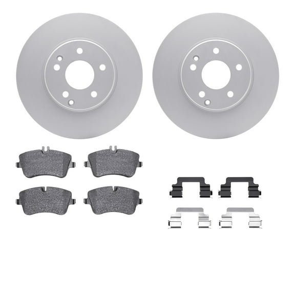 Dynamic Friction Company Front Geospec Brake Rotors with 5000 Advanced Brake Pads includes Hardware 4512-63153