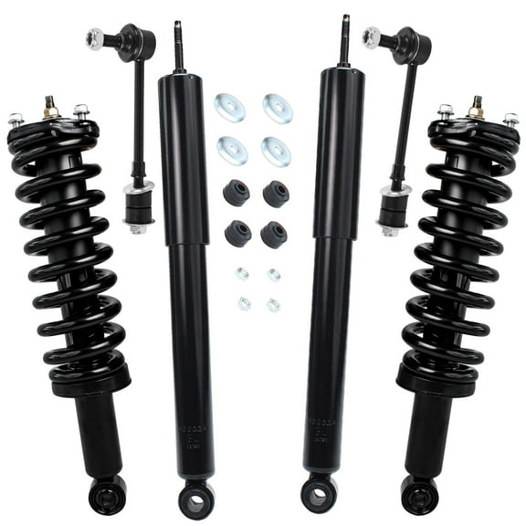 Detroit Axle - 4WD Front Struts and Coil Springs Sway Bars Rear Shock Absorbers Replacement for 1996-2002 Toyota 4Runner - 6pc Set
