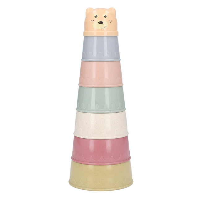 Baby Stacking Cup ABS Multicolor Children Infant Bath Interactive Stacking Cup Toy Birthday Gift
