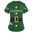 thumbnail image 5 of Lolmot Scrubs Women St Patricks Day Shirt Comfortable Easy Fit Lightweight Durable Soft Stretch Nursing Working Uniform Short Sleeve V Neck T Shirt Irish Holiday Tops with Pockets, 5 of 5