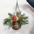 thumbnail image 1 of Cesta de Navidad Guirnalda Decoración del día de Navidad Guirnalda de Navidad Cesta de Navidad artificial, 1 of 5
