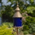 thumbnail image 4 of 69" Tall Iron & Cobalt Blue Porcelain Birdhouse Stake "Cannes", 4 of 7