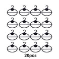 thumbnail image 3 of Bewildely Percha para bufandas que ahorra espacio, 20 pack/lote, con exquisita artesanía, lugares pequeños, larga vida útil Almacenamiento y organización del hogar negro, 3 of 6