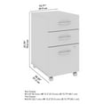 thumbnail image 6 of Arrive 3 Drawer Mobile File Cabinet in Storm Gray - Engineered Wood, 6 of 11
