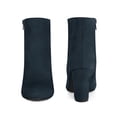 thumbnail image 2 of Unique Bargains Bottines à Talons Hauts Épais à Bout Rond pour Femme Bleu (Taille 10), 2 of 6