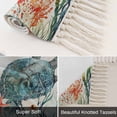 thumbnail image 6 of Coastal Turtle Bathroom Rug 2'x3', Summer Beach Nautical Coral Starfish Low Profile Front Entryway Rug with Tassels, Woven Cotton Washable Kitchen Mat Carpet for Foyer Bedroom Back Door Decor, 6 of 9