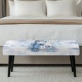 thumbnail image 5 of Psesaysky Snowman Rabbit Print Bench Seat Protector, Polyester Spandex Fabric Removable Durable Rectangle Bench Cover for Patio and Hotel, 5 of 9