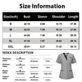 thumbnail image 5 of Working Uniform Shirts for Women Solid Color V-Neck Plus Size Scrub Tops Short Sleeve Loose Fit T-Shirts with Pockets (Gray), 5 of 5