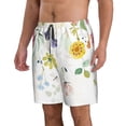thumbnail image 2 of Zufioo Wildflowers for Men's Casual Beach Shorts, Sports Fitness Quick-drying Drawstring Shorts with Pockets for Home Wear-Large, 2 of 6