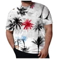 thumbnail image 2 of JAJAHO Mens Short Sleeve T Shirt Tropical Printed Summer Beach Vacation Clothes Plus Size Comfortable Soft Hawaiian Beach Shirts Leisure Tops, 2 of 5