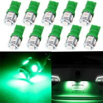 SCITOO 10x T10 LED Green 6000K Super Bright:5-5050-SMD ets DE3175 DE3021 DE3022 3022 3021 5730 3175 6614 6428 7065 LED Bulb Fit for Interior Dome Map Trunk Light Error Free