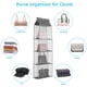 thumbnail image 4 of Bolsa de almacenamiento transparente para armario, organizador de bolso colgante, bolsa para zapatos diversos con bolsa para colgar, almacenamiento transparente, 4 of 5