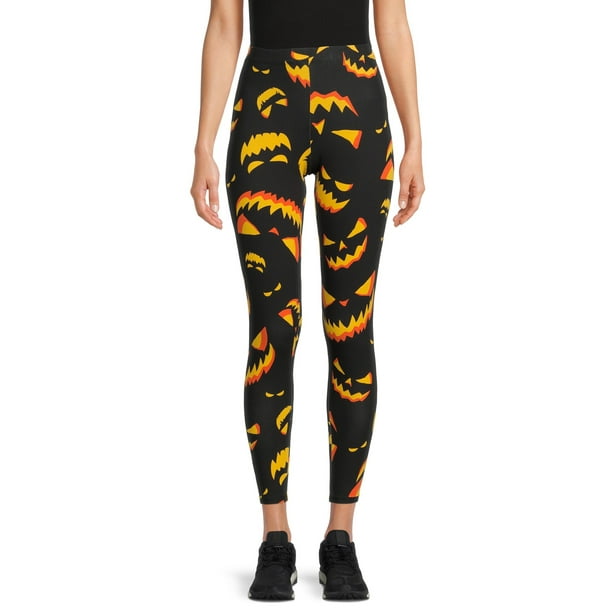 No Boundaries Juniors' Halloween Ankle Leggings