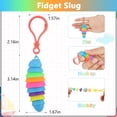 thumbnail image 2 of 12 Uds. De juguetes sensoriales para babosas, juguete de oruga elástico articulado para aliviar la ansiedad, juguete antiestrés para babosas, recuerdos de fiesta novedosos para niños., 2 of 5