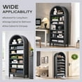 thumbnail image 7 of SinCiDo Tall Arched Bookshelf, 7-Tier Open Shelf Bookcase, Medium Density Fiberboard, 7 of 7