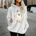 thumbnail image 1 of HongQid Fuzzy Hoodies for Women Pullover Graphic Hoodie Cozy Winter Pockets Hooded Sweatshirt Athletic Fleece Hoodies, 1 of 4
