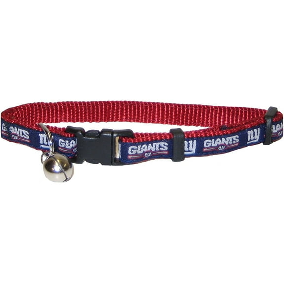 Pets First New York Giants Cat Collar - Durable and Heavy Duty Nylon Web Collar