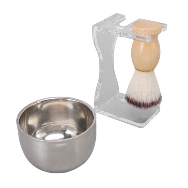 Kit de brochas de afeitar, 3 piezas para hombres, juego de brochas de afeitar para hombres, soporte para brochas de afeitar, juego de cuencos, los mejores materiales